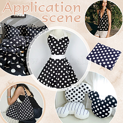 2 Yards Polka Dot Pattern Cotton Fabric&nbsp;DIY-FG0009-96
