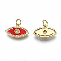 Brass Micro Pave Clear Cubic Zirconia Pendants&nbsp;LS-ZIRC-N039-204C