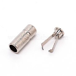 Alloy Cord Ends&nbsp;PALLOY-WH0088-34P