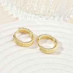 Brass Hoop Earrings&nbsp;KK-CBA30C7-11G