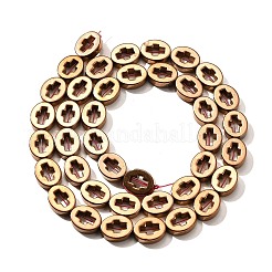 Electroplated Synthetic Non-magnetic Hematite Beads Strands&nbsp;G-L613-Z01-02D