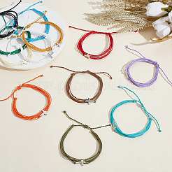 60Pcs 5 Bags Adjustable Waxed Cord Braided Bracelets for Women Men&nbsp;BJEW-GO0001-32