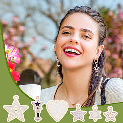 48Pcs 6 Styles Alloy Enamel Pendants&nbsp;ENAM-GA0001-10