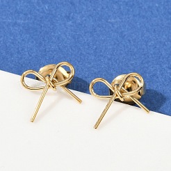 Ion Plating(IP) 304 Stainless Steel Stud Earrings&nbsp;EJEW-G395-26G