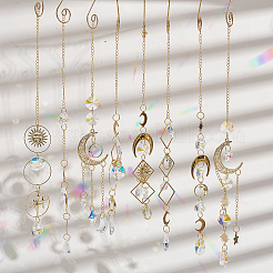DIY Moon Star Hanging Suncatcher Making Kits&nbsp;DIY-SC0030-68