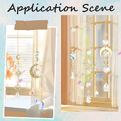 DIY Moon Star Hanging Suncatcher Making Kits&nbsp;DIY-SC0030-68