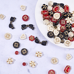 100Pcs 14 Styles Transparent Acrylic Beads&nbsp;OACR-SC0003-07