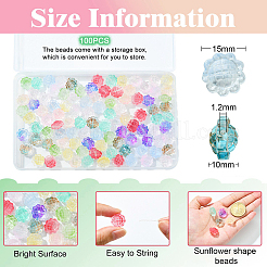 100Pcs Transparent Spray Painted Glass Beads&nbsp;GLAA-CJ0002-26