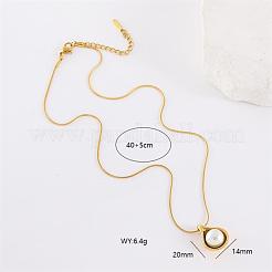 Elegant 304 Stainless Steel Teardrop Leaf Pendant Necklaces&nbsp;AK2921