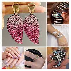 Pointed Back Glass Rhinestone Cabochons&nbsp;RGLA-YS0001-04C