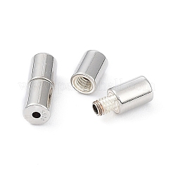 Anti-Tarnish Rhodium Plated 925 Sterling Silver Screw Clasps&nbsp;STER-K173-08P
