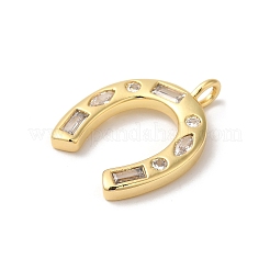 Rack Plating Brass Clear Cubic Zirconia Pendants&nbsp;KK-Z056-19G