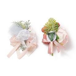 Silk Cloth Imitation Flower Brooch&nbsp;AJEW-XCP0001-91