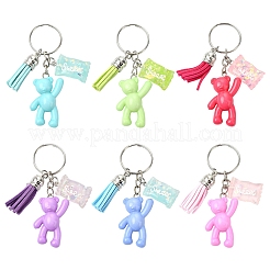 Tassel Bear Acrylic & Resin Keychain&nbsp;KEYC-YW00167-01
