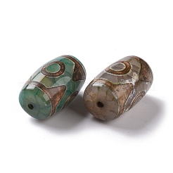 Tibetan Style 3-Eye dZi Beads&nbsp;TDZI-G009-B30