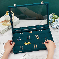 Rectangle Imitation Leather Earring Presentation Box&nbsp;CON-WH0089-14B