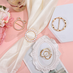 12Pcs 4 Styles Alloy Resin Buckle Clasps&nbsp;FIND-GL0002-20