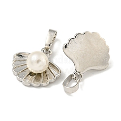 Brass & Shell Pearl Charms&nbsp;KK-I714-02P