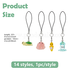 14Pcs Resin Mobile Straps&nbsp;HJEW-DC00072