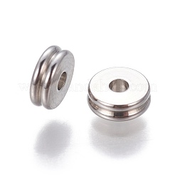 Non-Tarnish 201 Stainless Steel Grooved Spacer Beads&nbsp;X-STAS-P239-05P