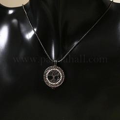 Alloy Tree of Life Urn Ashes Pendant Round Snake Chain Necklaces for Women Men&nbsp;PW-WG68F6E-01