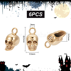 6Pcs Retro 304 Stainless Steel Pendants&nbsp;STAS-UN0060-20G