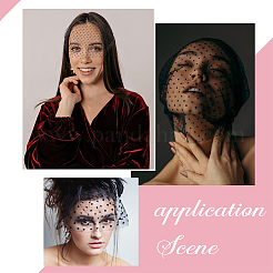 Polyester Lace Face Veil Mask&nbsp;AJEW-WH0518-72