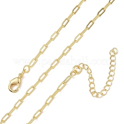 2.4MM Brass Paperclip Chain Necklaces for Women&nbsp;KK-CBA2293-17G