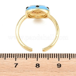 Brass Micro Pave Cubic Zirconia Cuff Open Rings for Women&nbsp;RJEW-K264-16G