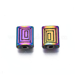 Rack Plating Rainbow Color Alloy Beads&nbsp;PALLOY-S180-358