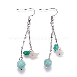 Natural Mixed Gemstone Dangle Earrings&nbsp;EJEW-JE02993-M