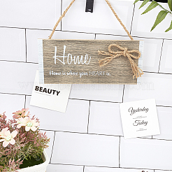 Natural Wood Hanging Wall Decorations for Front Door Home Decoration&nbsp;HJEW-WH0012-02