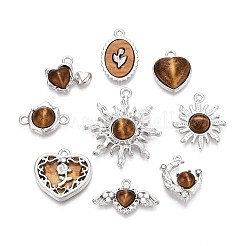 18Pcs 9 Styles Alloy Resin Pendants&nbsp;PALLOY-N185-01P