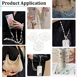 3Pcs ABS Plastic Imitation Pearl Mobile Straps&nbsp;HJEW-PH02160