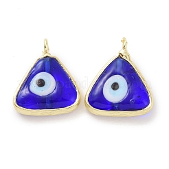 Handmade Evil Eye Lampwork Charms&nbsp;ZIRC-F136-07G-02