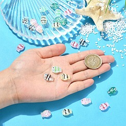 12Pcs 6 Colors Transparent Glass Beads&nbsp;LAMP-YW0004-22