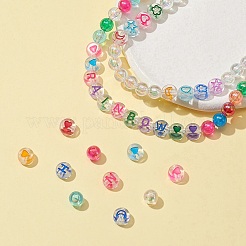 5 Style Transparent Acrylic Enamel Beads&nbsp;MACR-FS0001-23