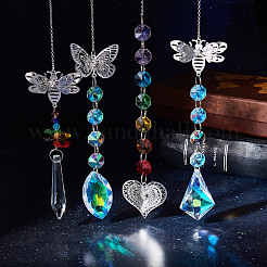 4Pcs 4 Style Hanging Suncatcher&nbsp;AJEW-SC0001-53