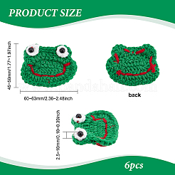 Frog's Head Shape Cartoon Style Polyester Knitted Costume Ornament Accessories&nbsp;DIY-BC0006-65