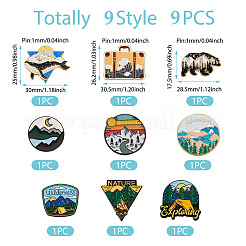 10Pcs 10 Style 
Creative Zinc Alloy Brooches&nbsp;JEWB-YS0001-06