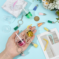 DIY Pearl Milk Tea Pendant Keychain Making Kits&nbsp;DIY-OC0014-18