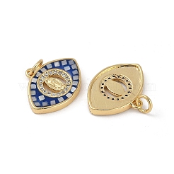 Rack Plating Brass Micro Pave Clear Cubic Zirconia Pendants&nbsp;KK-U032-30G