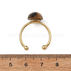 Natural Green Aventurine/Lapis Lazuli/Tiger Eye/Rose Quartz  Cuff Open Rings&nbsp;RJEW-JR01105
