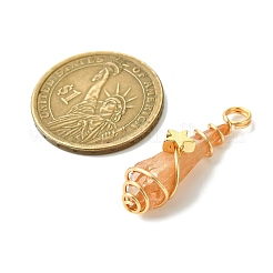 2Pcs Electroplated Natural Quartz Crystal Dyed Copper Wire Wrapped Pendants&nbsp;PALLOY-JF03174-01