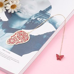 Skull Brass Enamel Pendants Bookmarks&nbsp;AJEW-JK00169