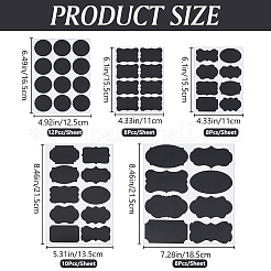 35 Sheets 5 Styles PVC Chalkboard Labels Blank Stickers&nbsp;STIC-CP0001-19