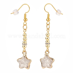 Natural Gemstone Star Dangle Earrings&nbsp;EJEW-JE04917