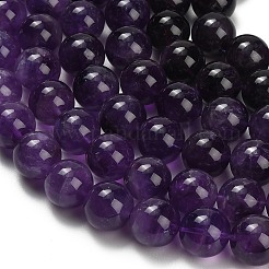 Natural Amethyst Beads Strands&nbsp;G-S033-A01-16mm