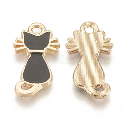 Alloy Enamel Kitten Pendants&nbsp;X-ENAM-S115-038A