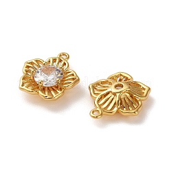Brass Micro Pave Cubic Zirconia Pendants&nbsp;KK-P285-11G